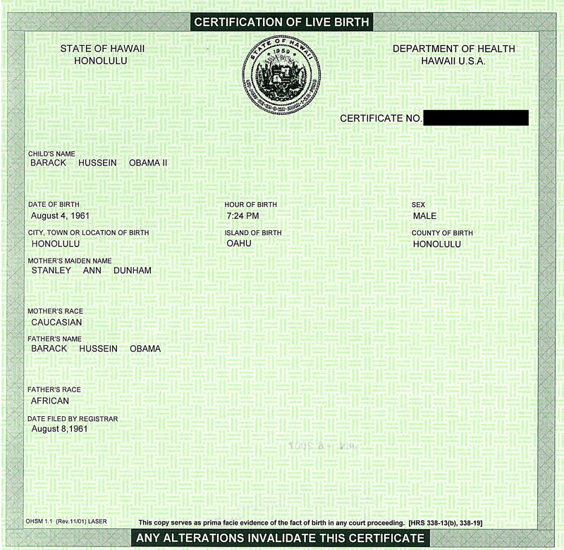 no birth certificate obama. Obama Has No Birth Certificate