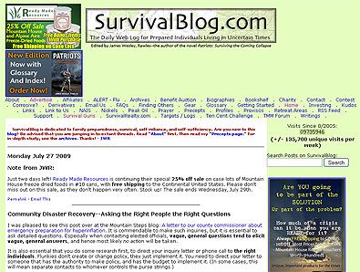 Hackers Take Down Largest Survival Web Site; Threatening Email Sent Prior to Attack