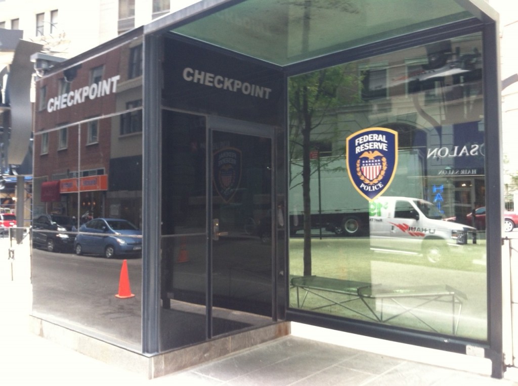Armored Checkpoint Outside New York Fed
